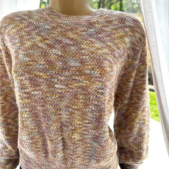 KappAhl Multicolor Marled Long Sleeve Knit Sweater Size M Medium Crew Neck - Picture 2 of 8